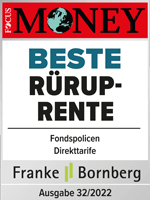 EUROPA fondsgebundene Basis-Rente: „Beste Rürup-Rente" laut FOCUS MONEY, Ausgabe 32/2022