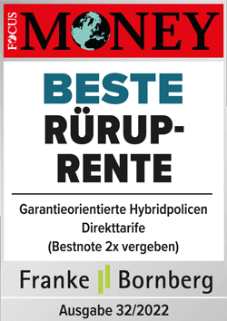 EUROPA Fonds Basis-Rente mit Garantie: „Beste Rürup-Rente" laut FOCUS MONEY, Ausgabe 32/2022