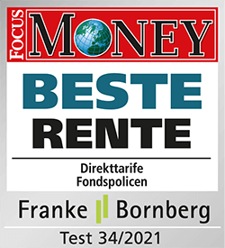 EUROPA Fondsrente: "Beste Fondspolice" laut FOCUS MONEY, Test 34/2021 EUROPA Fondsrente: "Beste Fondspolice" laut FOCUS MONEY, Test 34/2021
