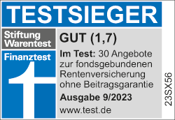 EUROPA fondsgebundene Rentenversicherung: Testsieger bei Stiftung Warentest, Ausgabe 9/2023