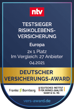 ntv macht die EUROPA zum "Testsieger" im Bereich Risikolebensversicherung (04, 2021) ntv macht die EUROPA zum "Testsieger" im Bereich Risikolebensversicherung (04, 2021)